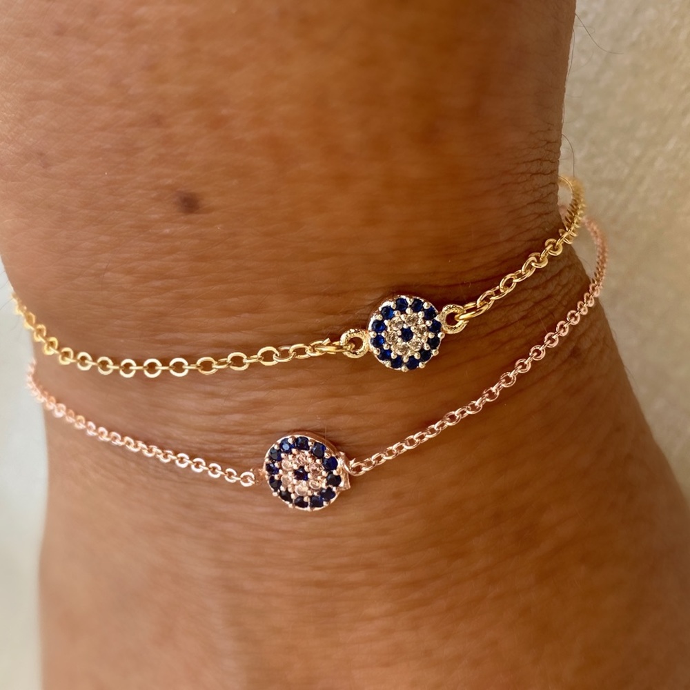 Mini Evil Eye Cz Bracelet